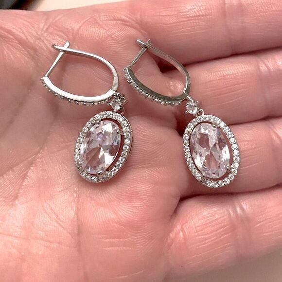 The Living Large Estate inspired round drop earrings 925 - Picture 5 of 12